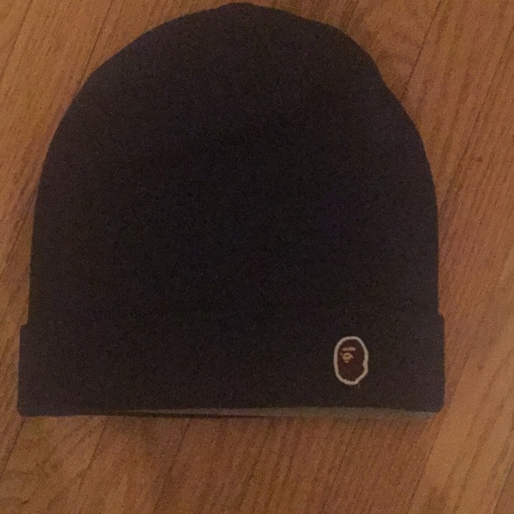 Bape happy new year beanie blue